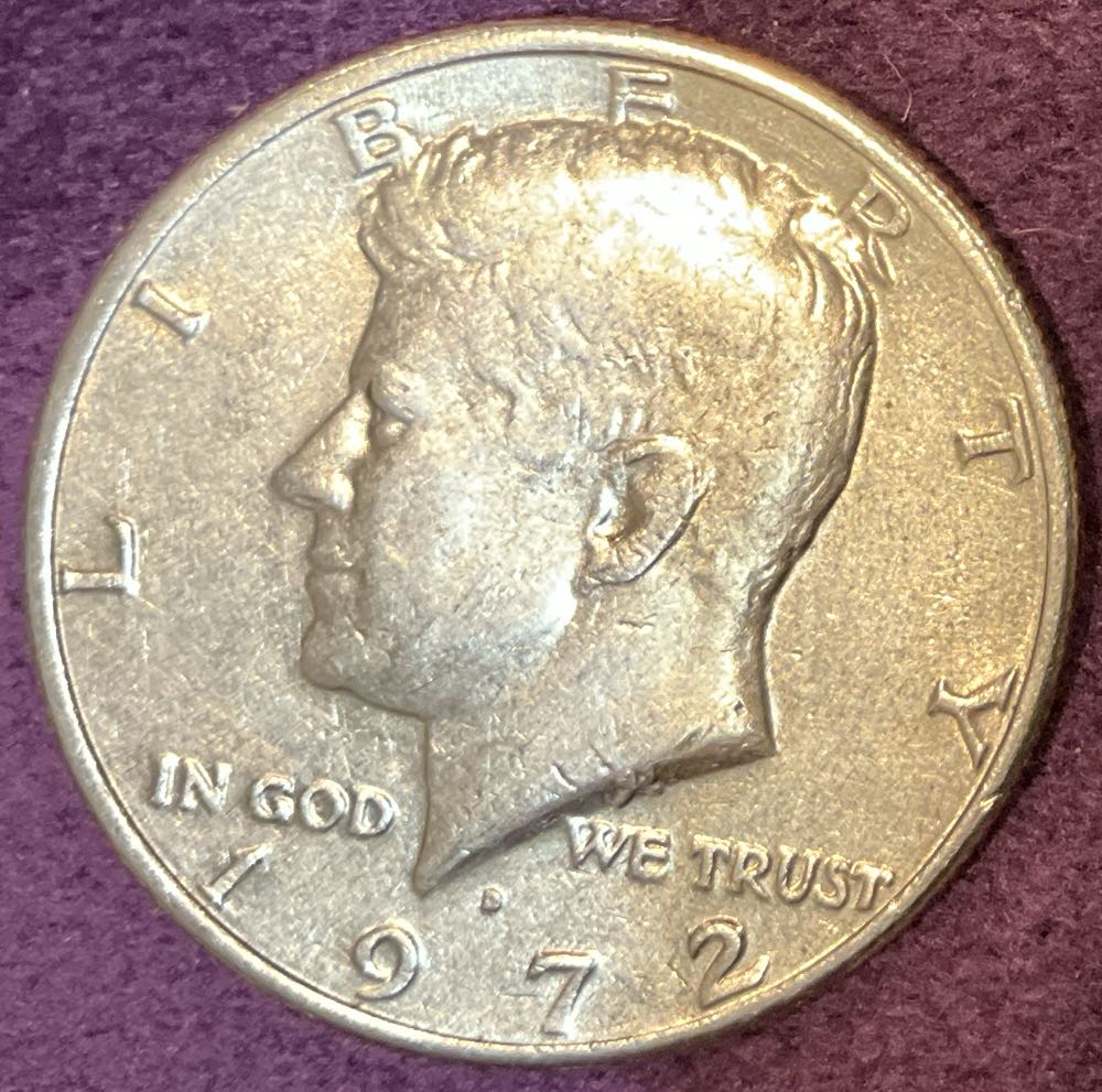 Half Dollar JFK 1972 D 17  coin collectible - Main Image 3