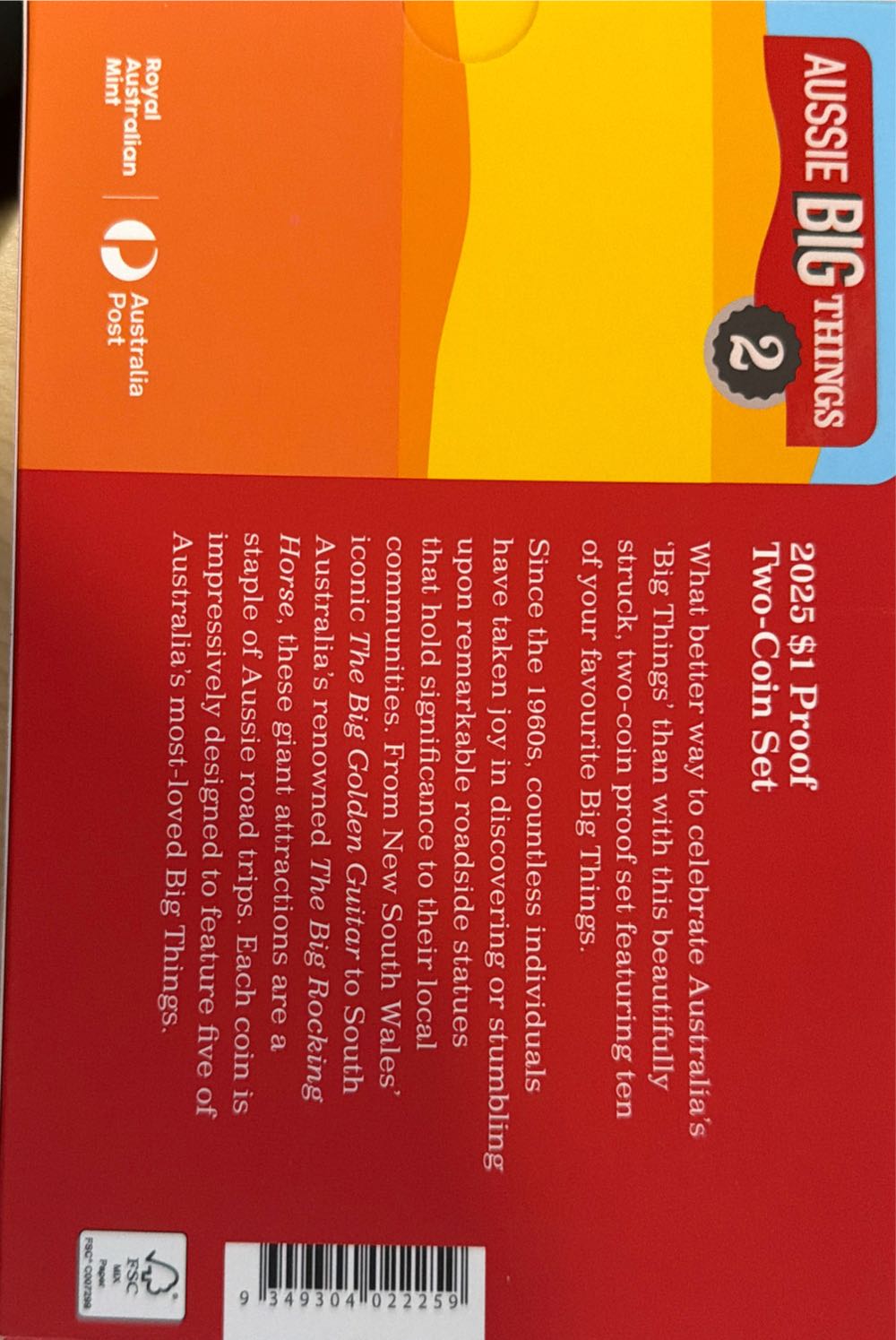 Aussie Big Things 2 Proof Set $1 Proof Twocoin Set Two  coin collectible [Barcode 9349304022259] - Main Image 3