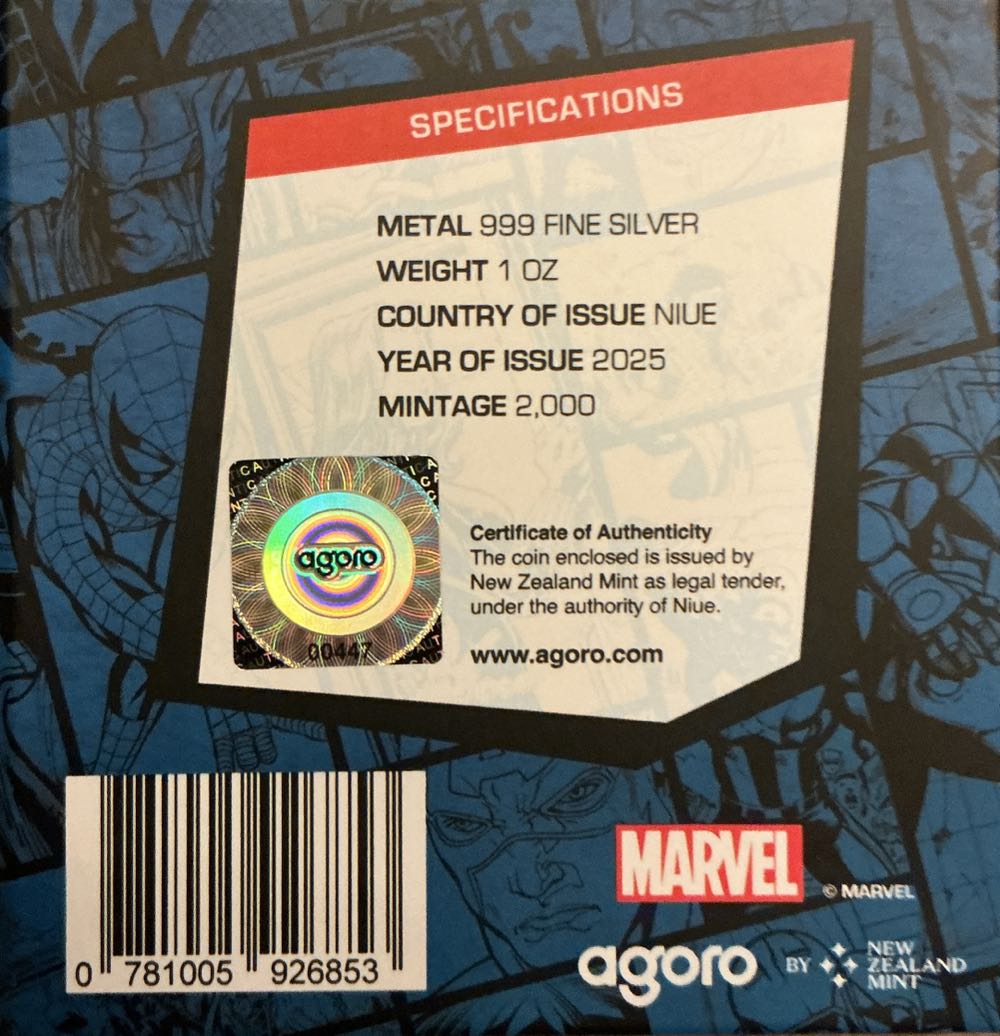 2025 Niue Marvel GROOT - 1 oz Silver Coin  coin collectible - Main Image 2