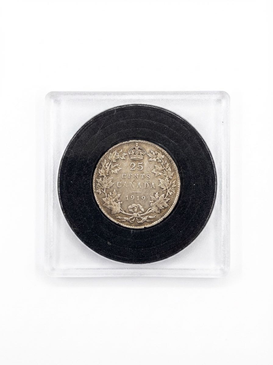 1919 Canada 25 Cents George V  coin collectible - Main Image 2