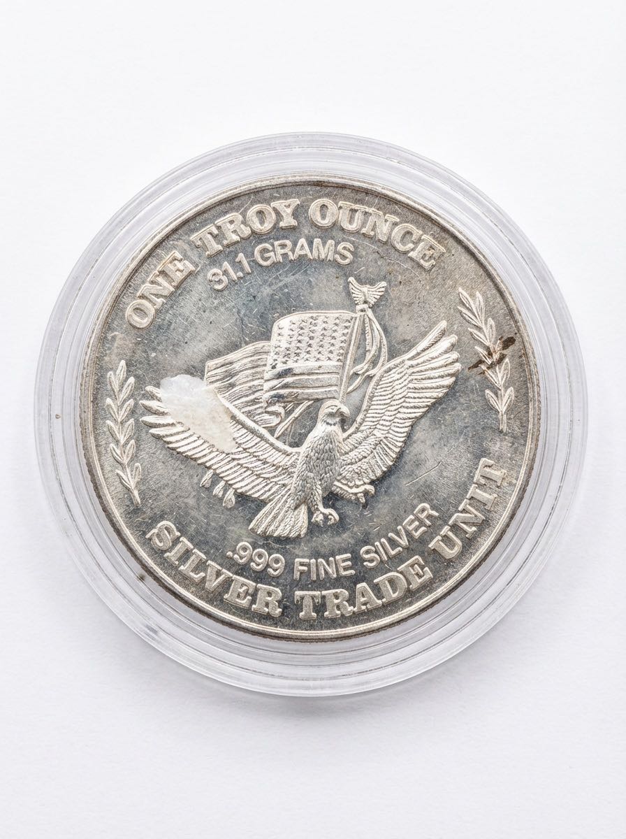 U.S. Assay Office San Francisco Silver Trade Unit 1981 One Troy Ounce Round  coin collectible - Main Image 2