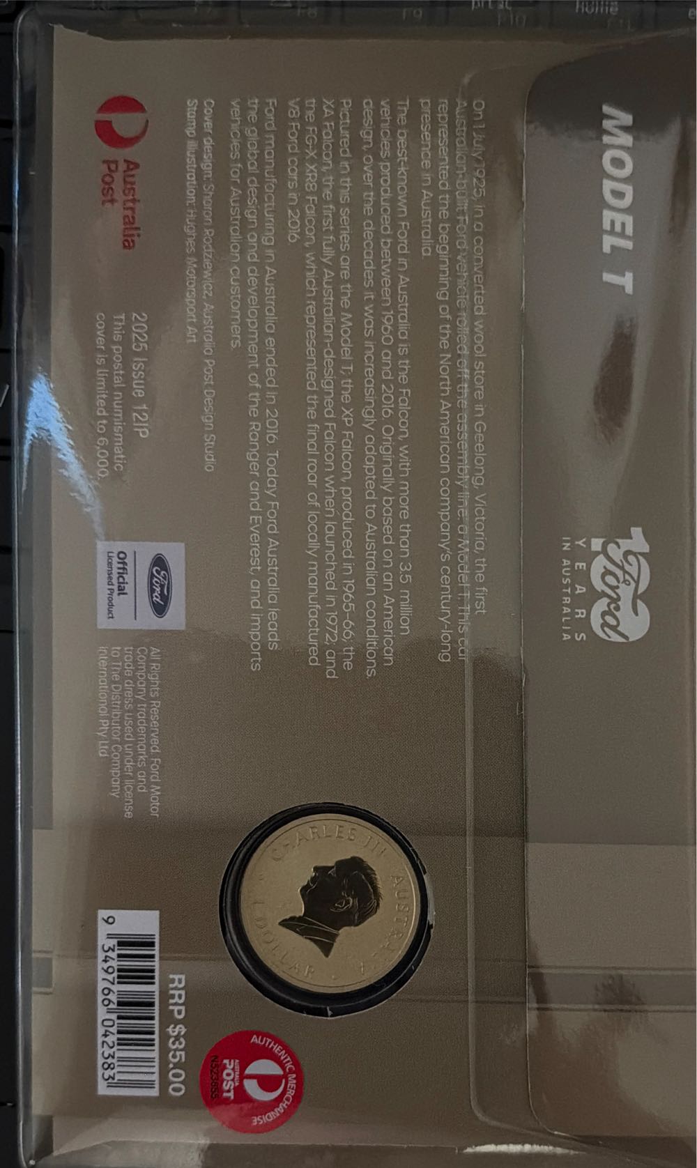 PNC Ford 100 Years $1 Coin Model T  coin collectible [Barcode 9349766042383] - Main Image 2