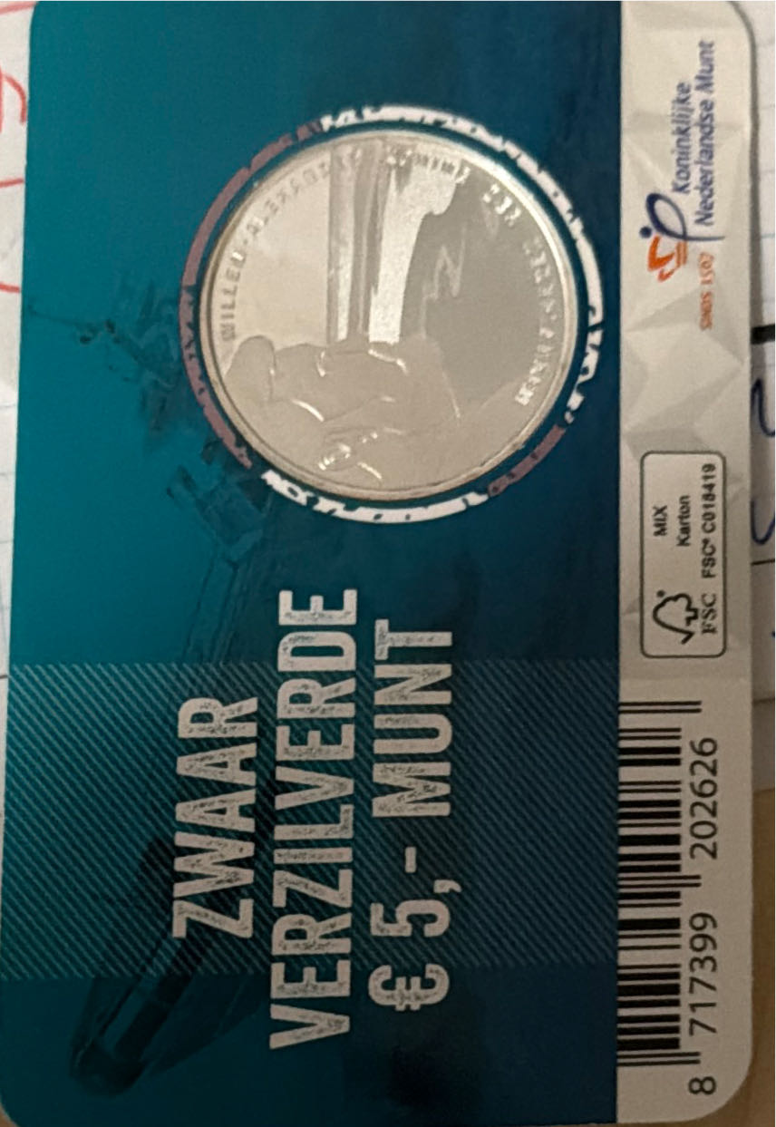 Netherlands 5 Euro Coincard Netherlands Sea Rescue Card Euro Sea  coin collectible [Barcode 8717399202626] - Main Image 2