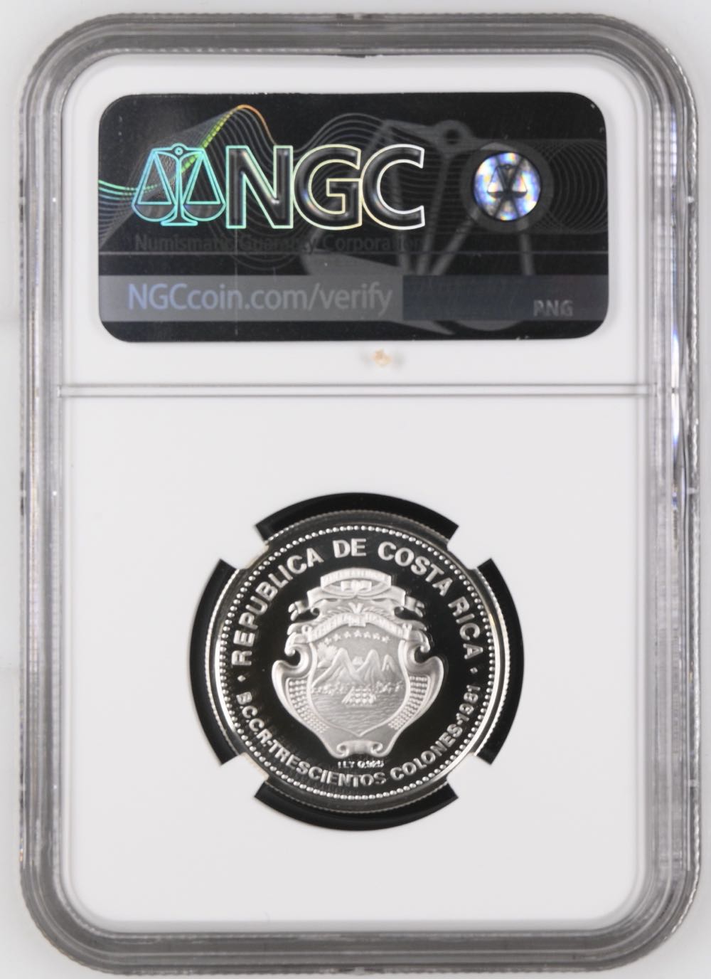 1981 BCCR COSTA RICA S300C ALAJUELA FOUNDING ANNIV  coin collectible - Main Image 2