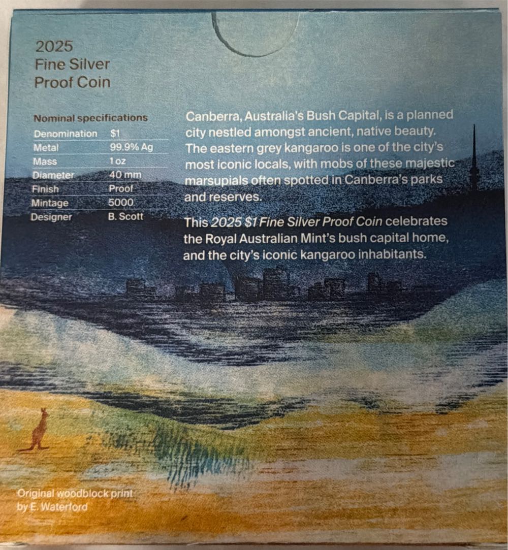 Bush Capital Fine Silver Kangaroo Series  coin collectible [Barcode 9314688118980] - Main Image 3