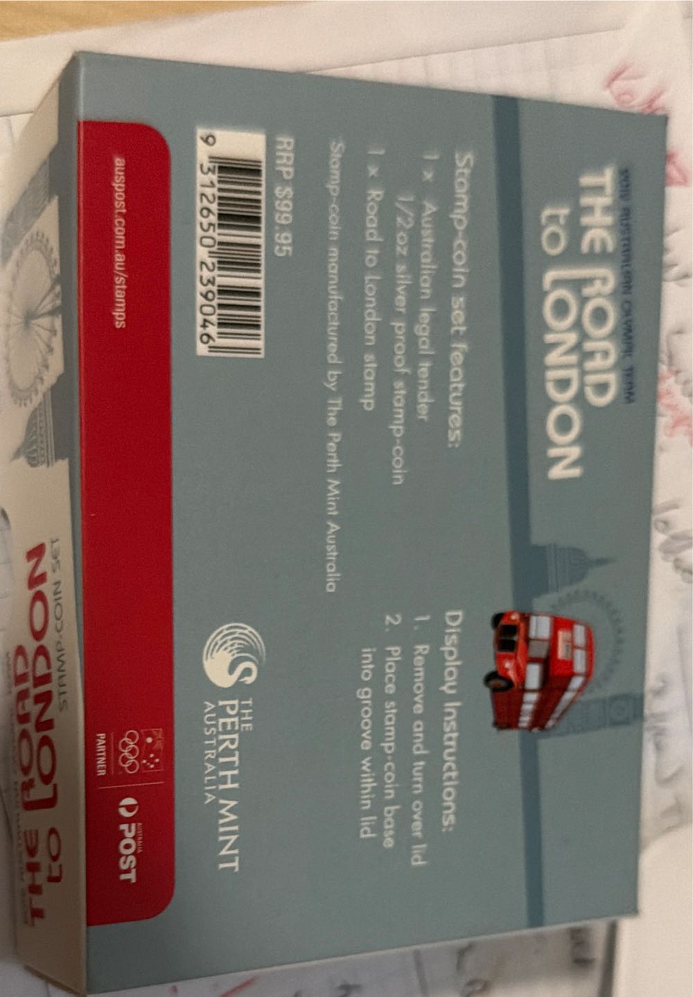 Road To London Stamp Set Goldplated  coin collectible [Barcode 9312650239046] - Main Image 3