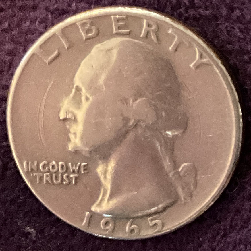 Quarter Washington 1965 4  coin collectible - Main Image 3