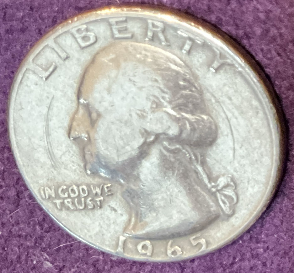 Quarter Washington 1965 4  coin collectible - Main Image 5