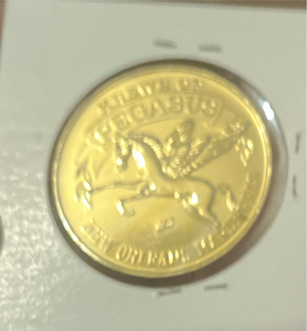 1968 Mardi Gras Pegasus International Show Time Token  coin collectible - Main Image 2