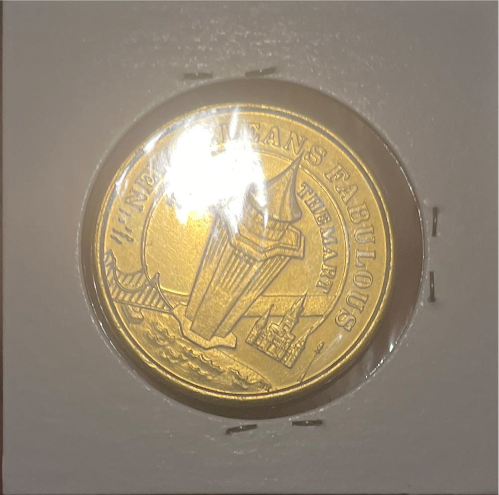 1968 Mardi Gras Top of The Mart Token  coin collectible - Main Image 2