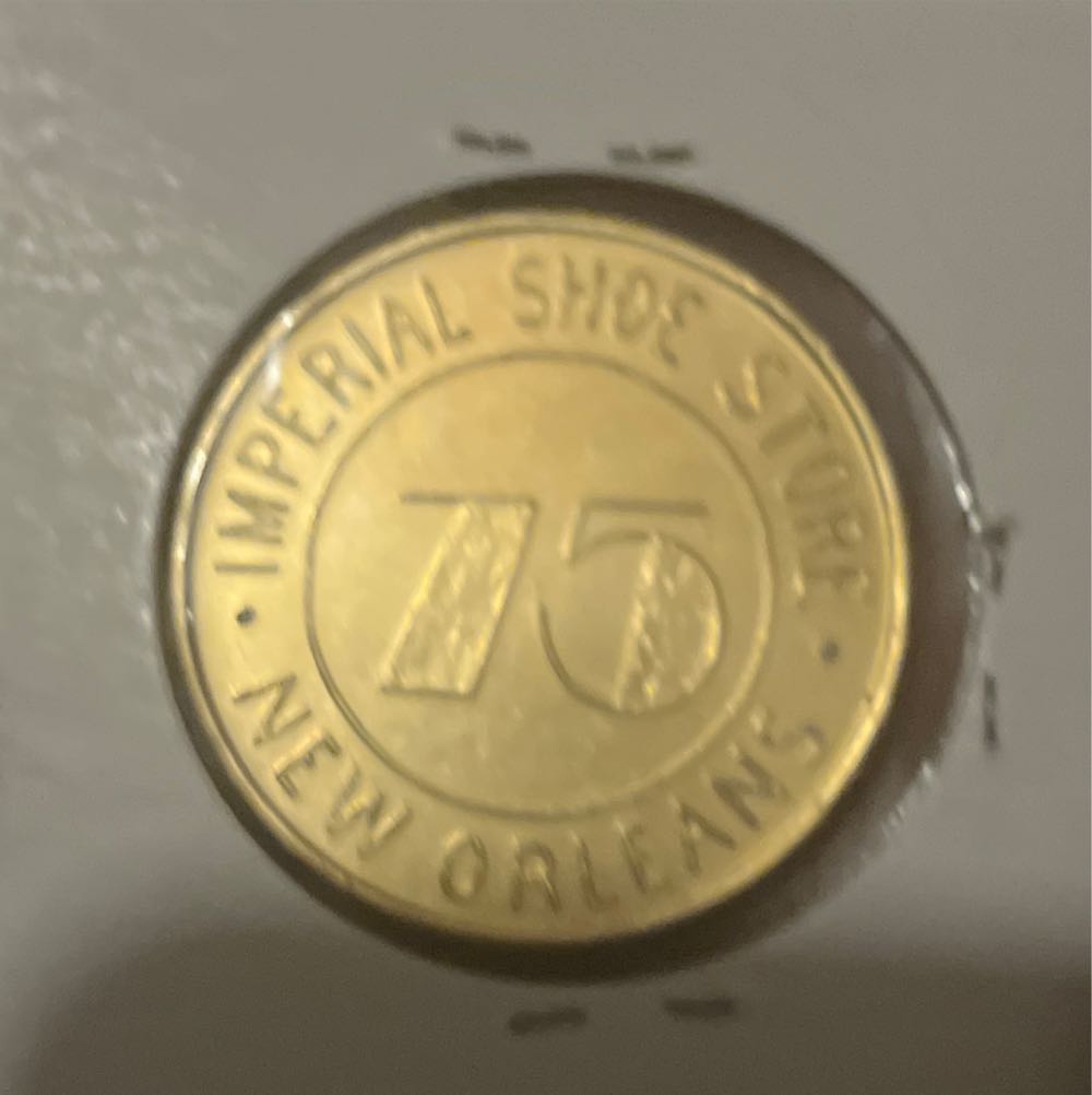1968 Mardi Gras Imperial Shoe Store 75th Anniversary 1893-1968 Token  coin collectible - Main Image 2