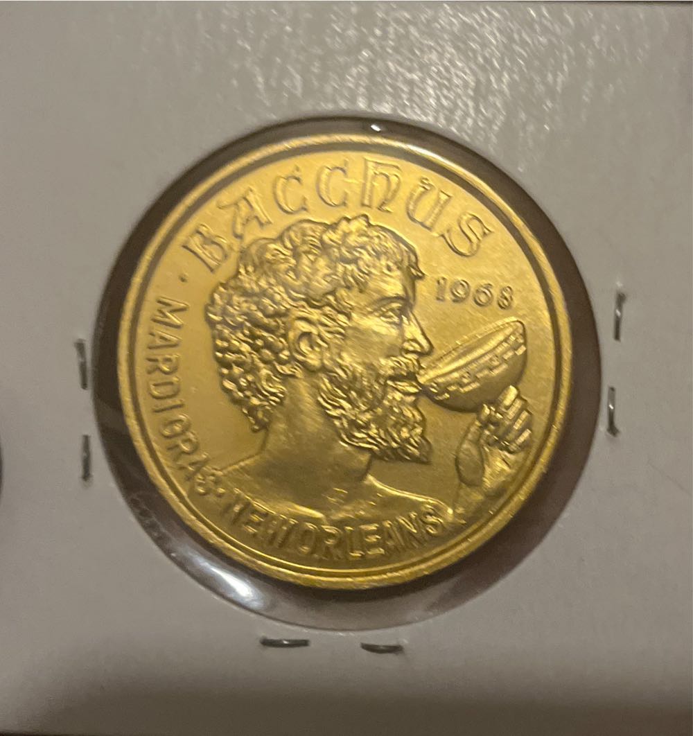 1969 Mardi Gras Bacchus The Best Things In Life Token  coin collectible - Main Image 2