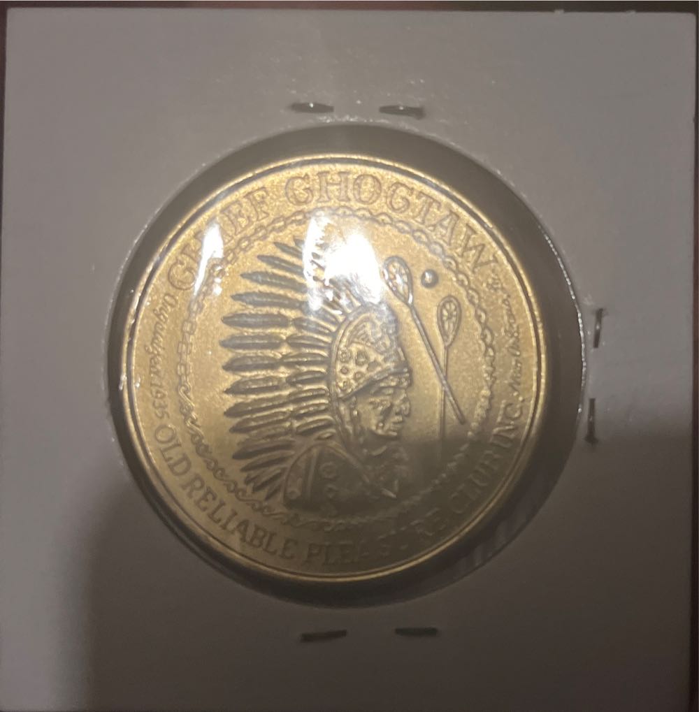 1970 Mardi Gras Old Reliable Pleasure Club Chief Choctaw Token  coin collectible - Main Image 2
