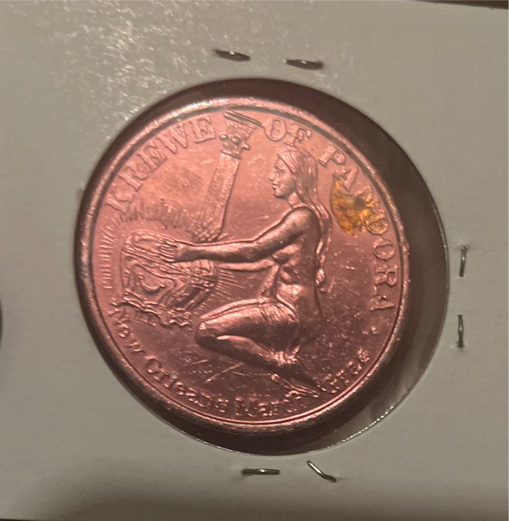 1972 Mardi Gras Pandora Latin Charisma Token  coin collectible - Main Image 2