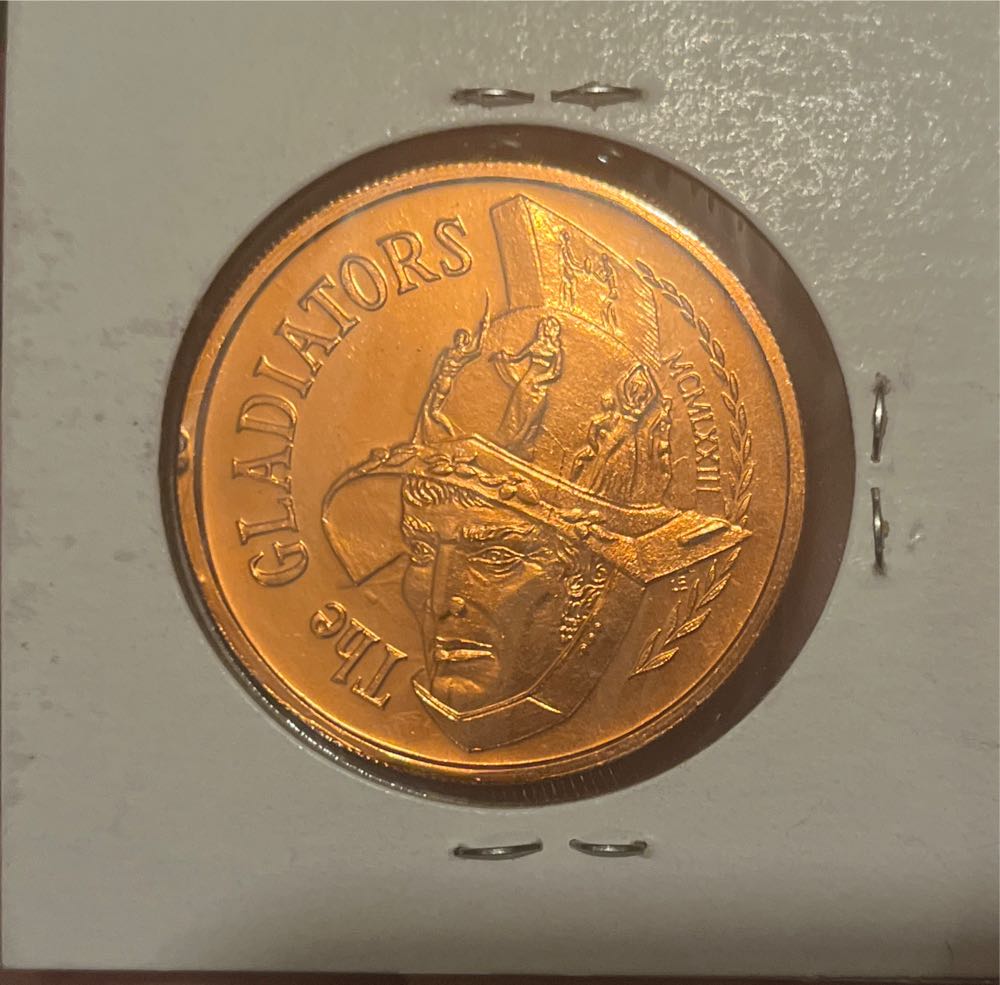 1983 Mardi Gras Gladiator 10 Years of Memories And Happiness Token  coin collectible - Main Image 2