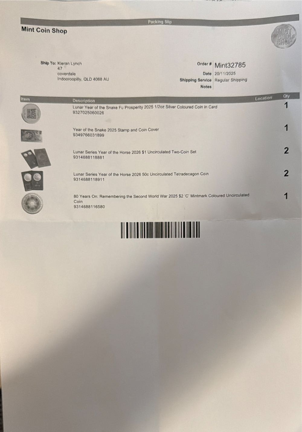 Christmas Island New Year Of The Snake Pnc Step  coin collectible [Barcode 9349766031899] - Main Image 3