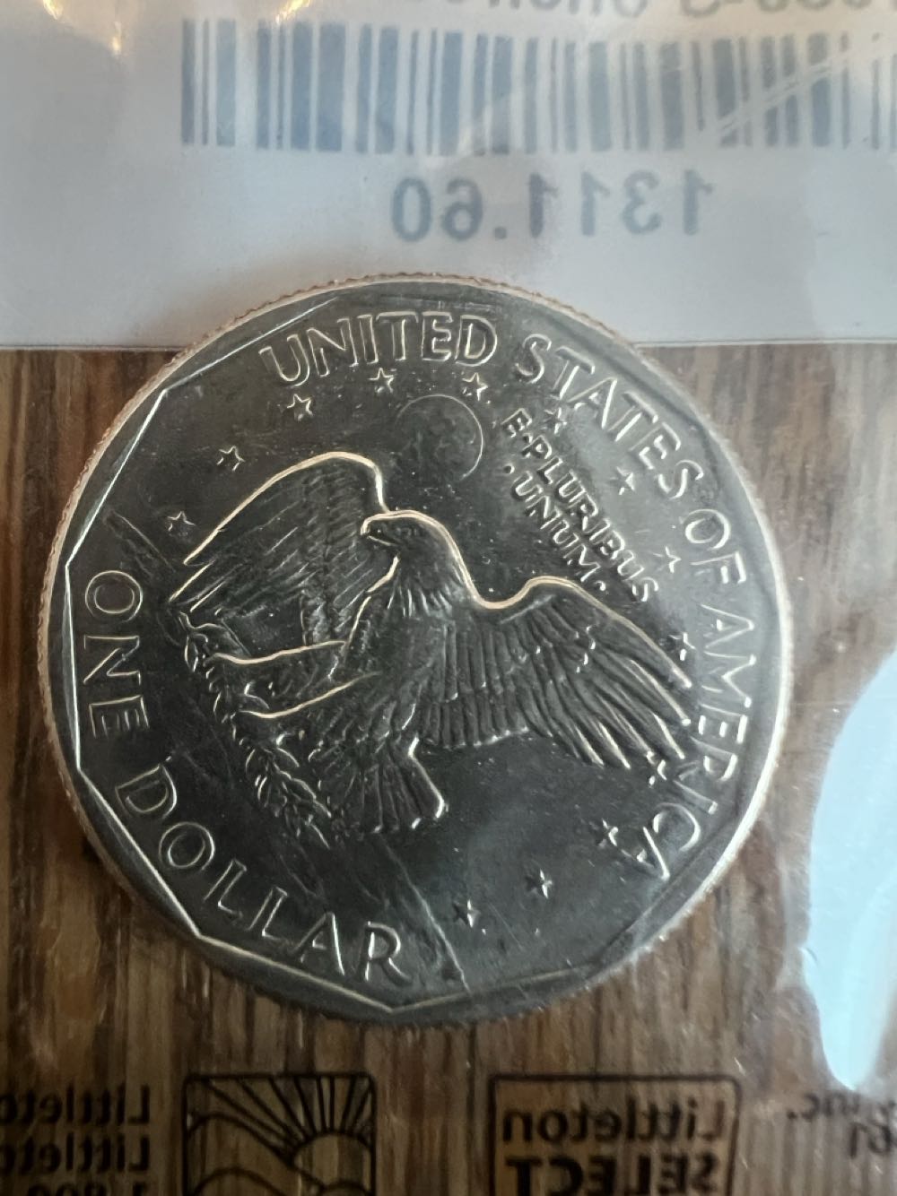 Susan B Anthony Dollar 1980 S Uncirculated  coin collectible - Main Image 3