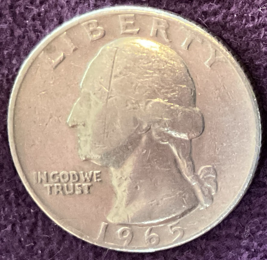 Quarter Washington 1965 12  coin collectible - Main Image 3