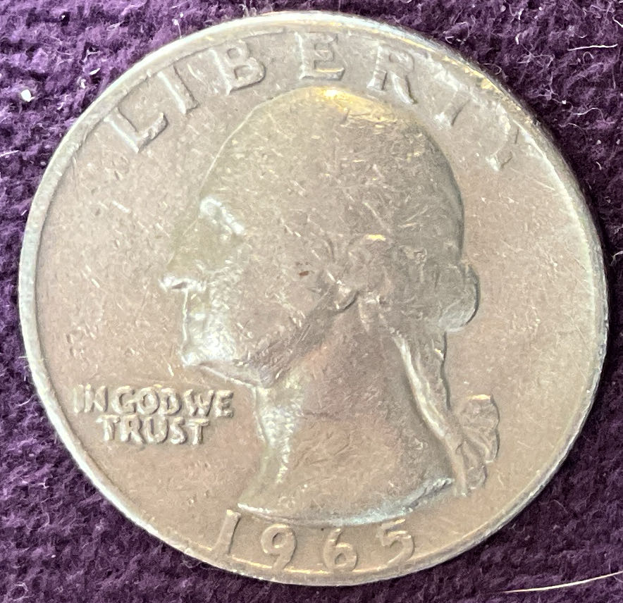 Quarter Washington 1965 14  coin collectible - Main Image 3