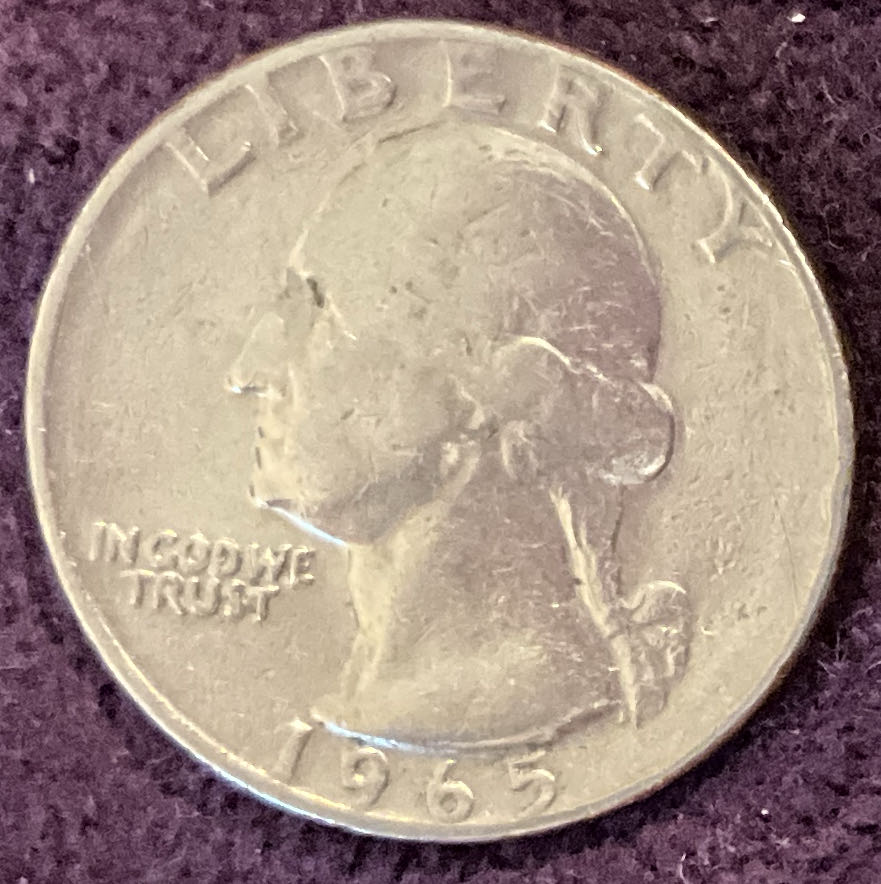 Quarter Washington 1965 18  coin collectible - Main Image 3