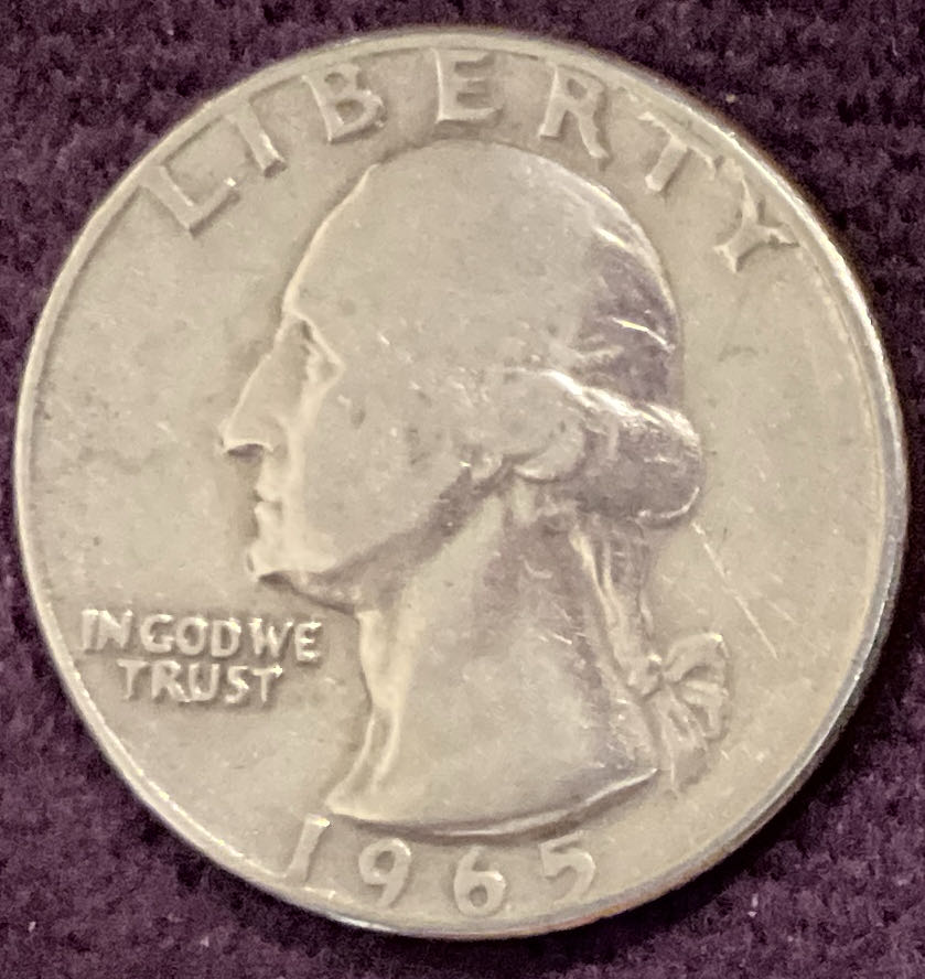 Quarter Washington 1965 19  coin collectible - Main Image 3