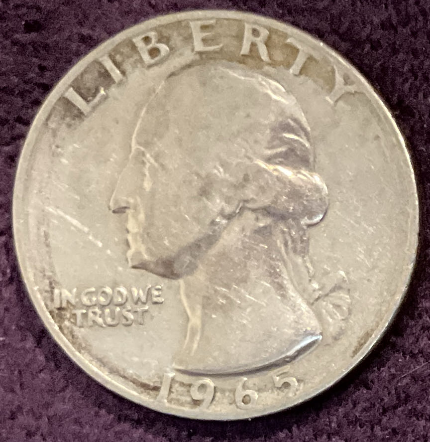 Quarter Washington 1965 21  coin collectible - Main Image 3