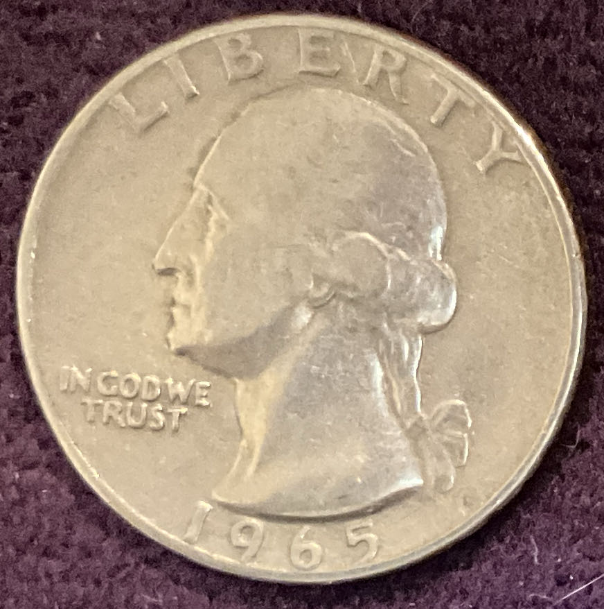 Quarter Washington 1965 22  coin collectible - Main Image 3