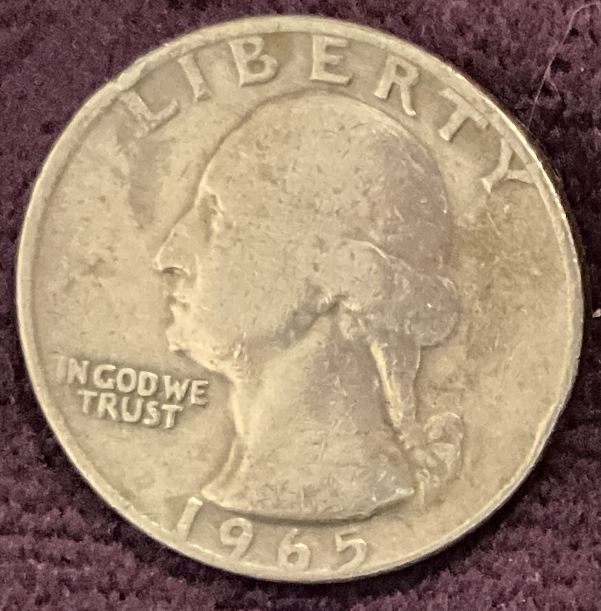 Quarter Washington 1965 24  coin collectible - Main Image 3