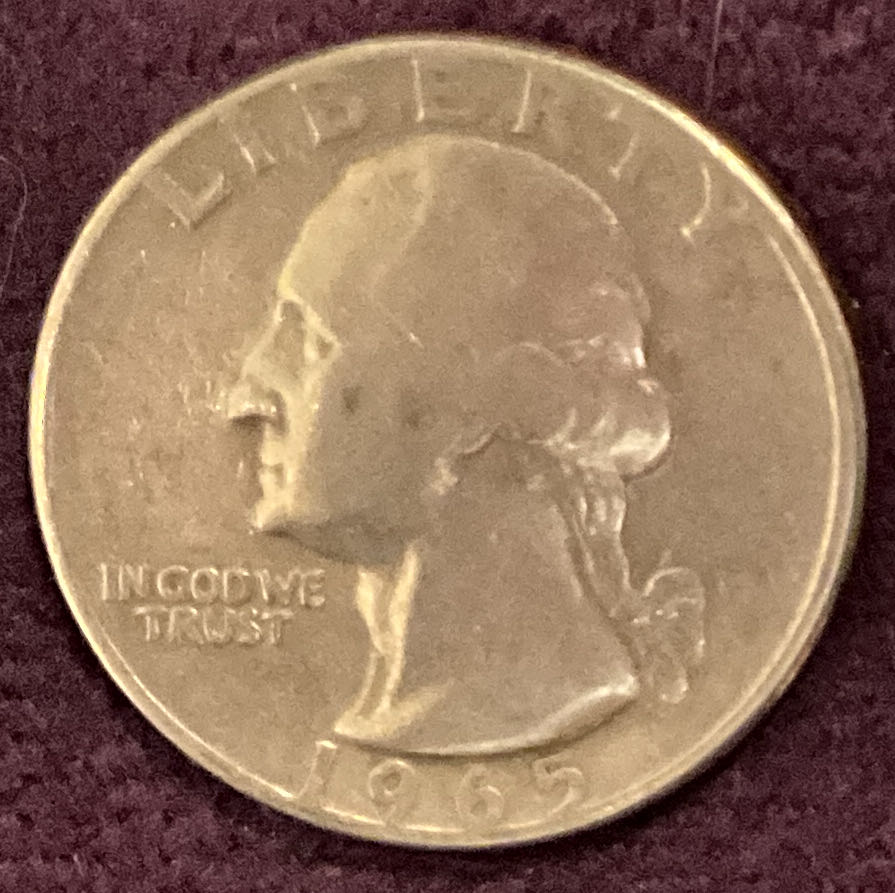 Quarter Washington 1965 25  coin collectible - Main Image 3