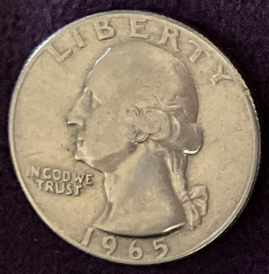 Quarter Washington 1965 28  coin collectible - Main Image 3