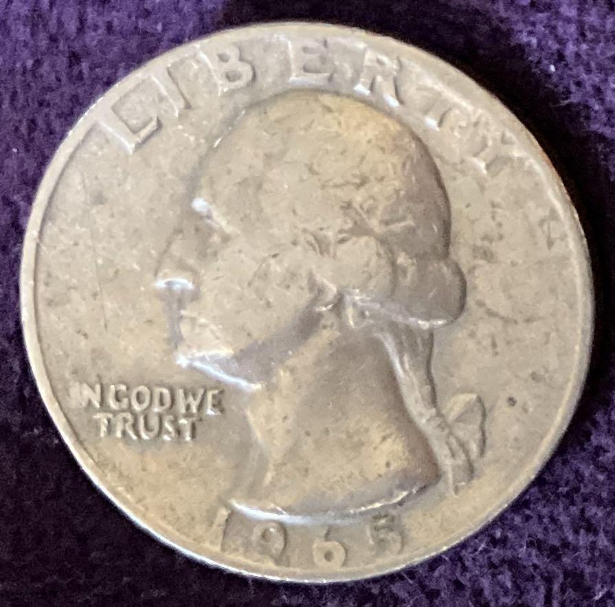 Quarter Washington 1965 32  coin collectible - Main Image 3