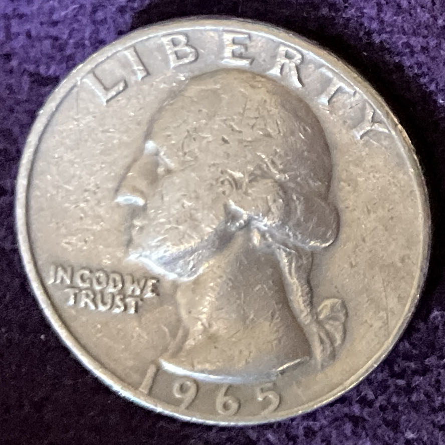 Quarter Washington 1965 33  coin collectible - Main Image 3
