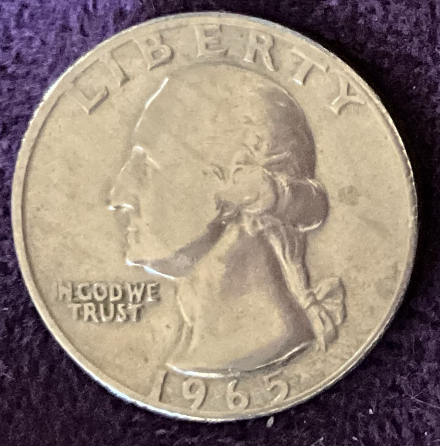 Quarter Washington 1965 38  coin collectible - Main Image 3