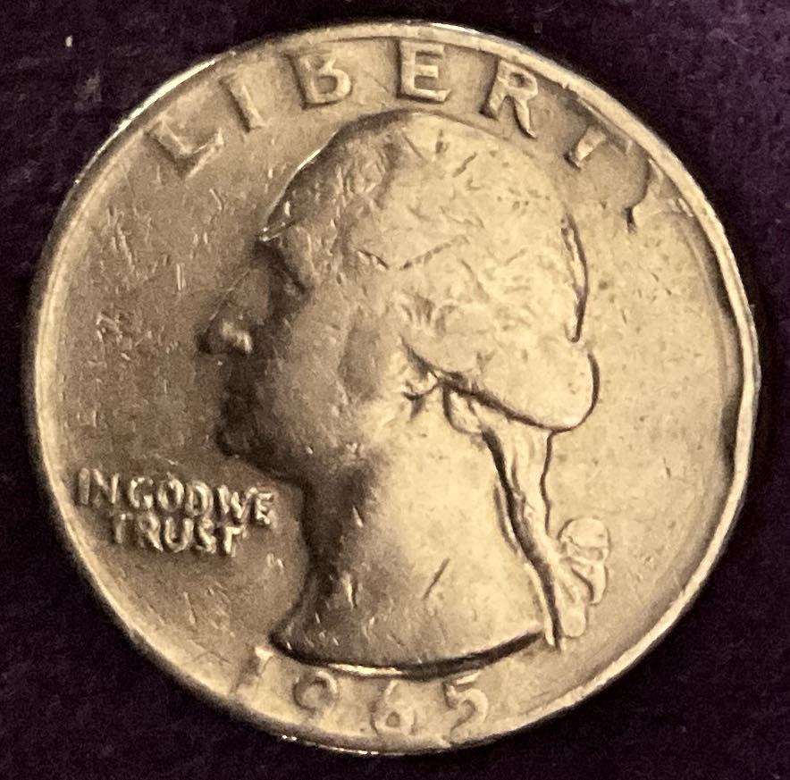 Quarter Washington 1965 42  coin collectible - Main Image 3