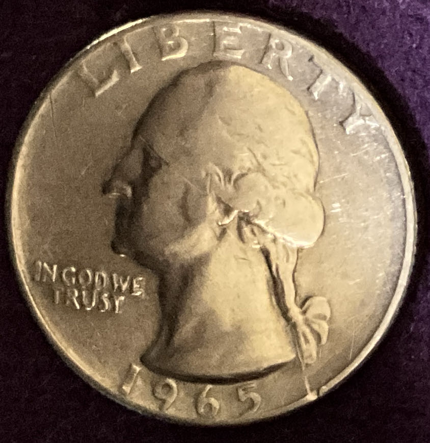 Quarter Washington 1965 43  coin collectible - Main Image 3