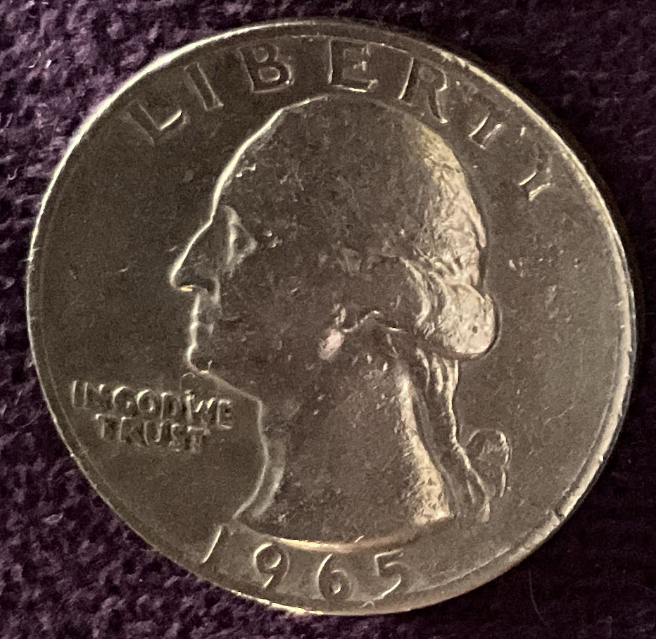 Quarter Washington 1965 45  coin collectible - Main Image 3