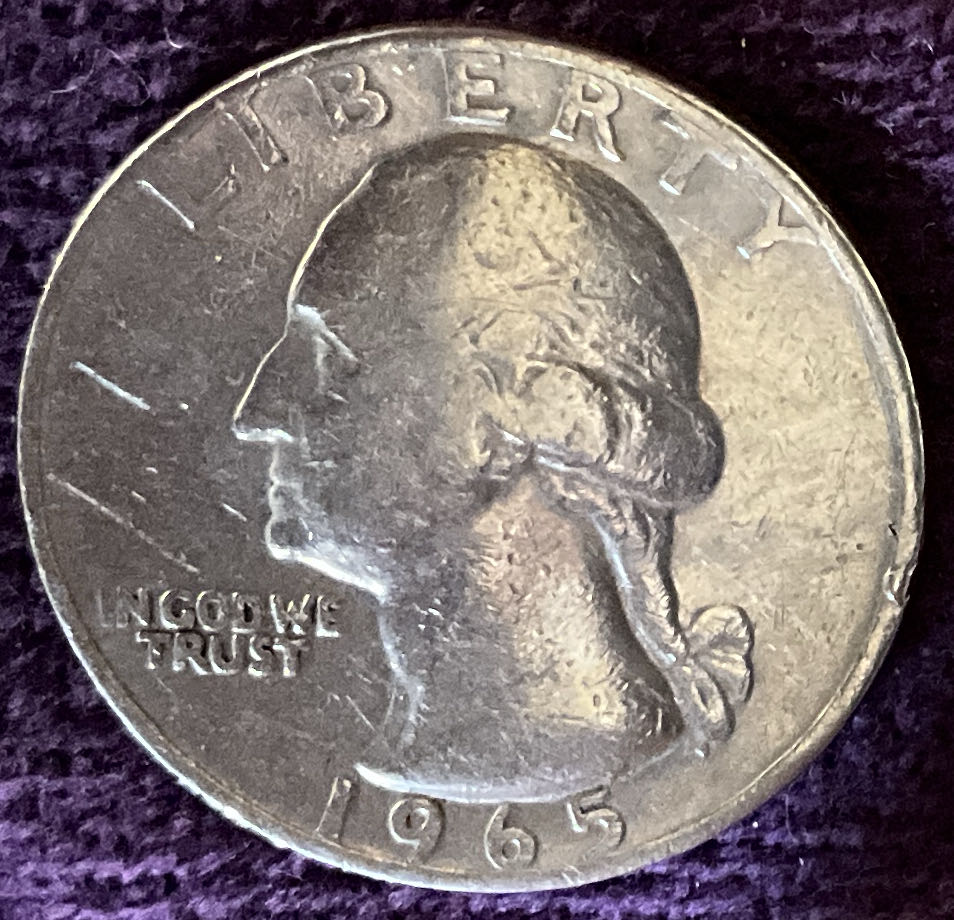 Quarter Washington 1965 47  coin collectible - Main Image 3