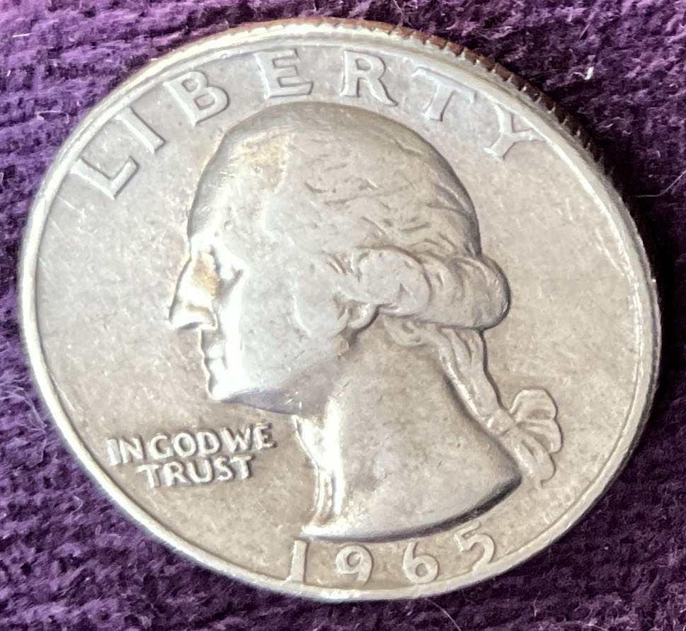 Quarter Washington 1965 49  coin collectible - Main Image 3