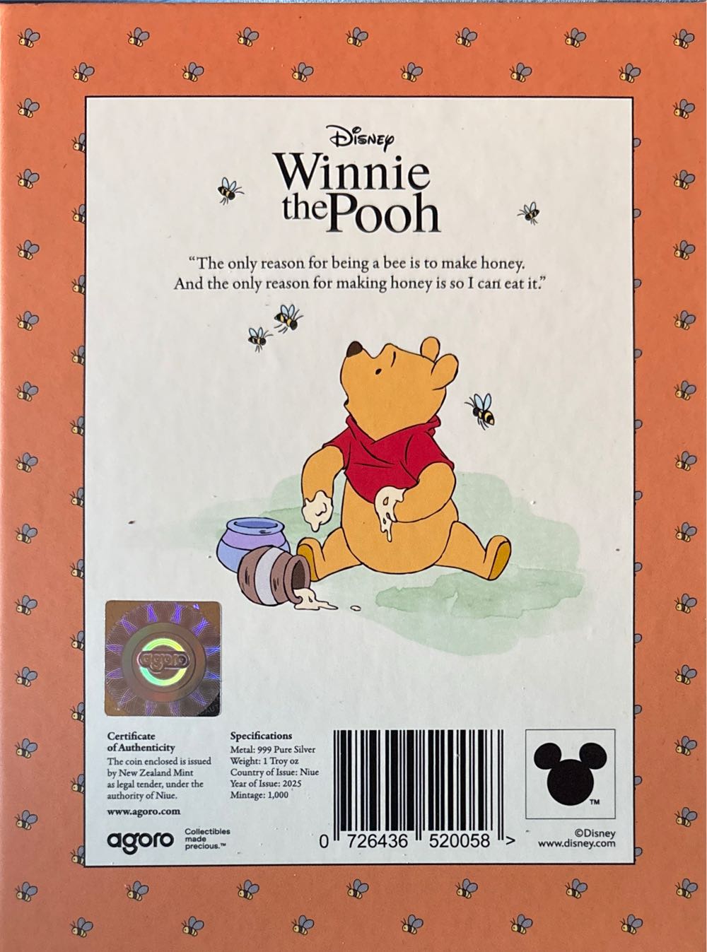 Winne-the-Pooh - For The Love Of Hunny  coin collectible - Main Image 2