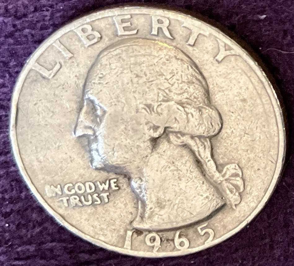 Quarter Washington 1965 51  coin collectible - Main Image 3