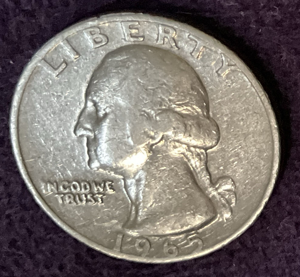 Quarter Washington 1965 52  coin collectible - Main Image 3