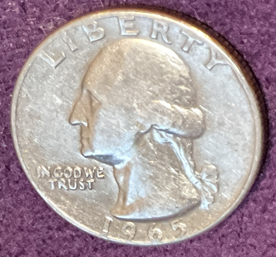 Quarter Washington 1965 54  coin collectible - Main Image 3