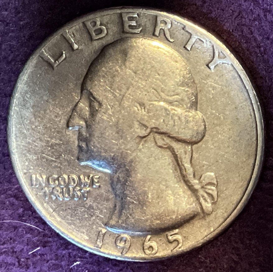 Quarter Washington 1965 55  coin collectible - Main Image 3