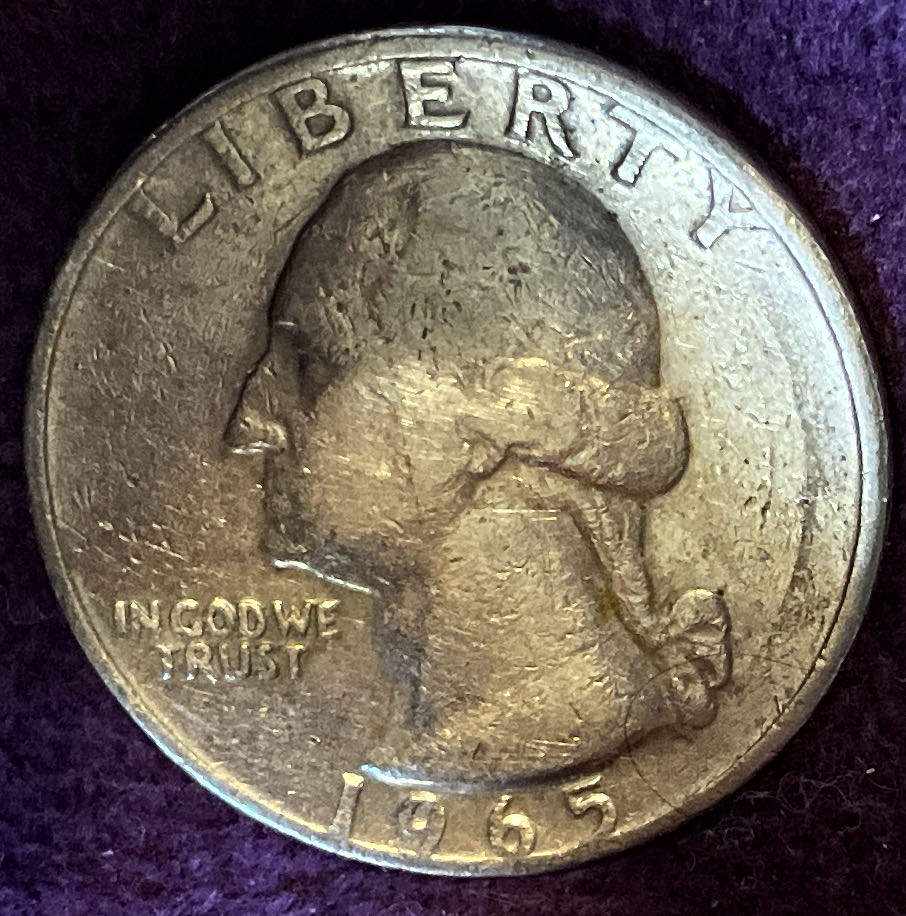 Quarter Washington 1965 56  coin collectible - Main Image 3