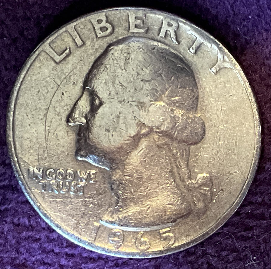 Quarter Washington 1965 57  coin collectible - Main Image 3