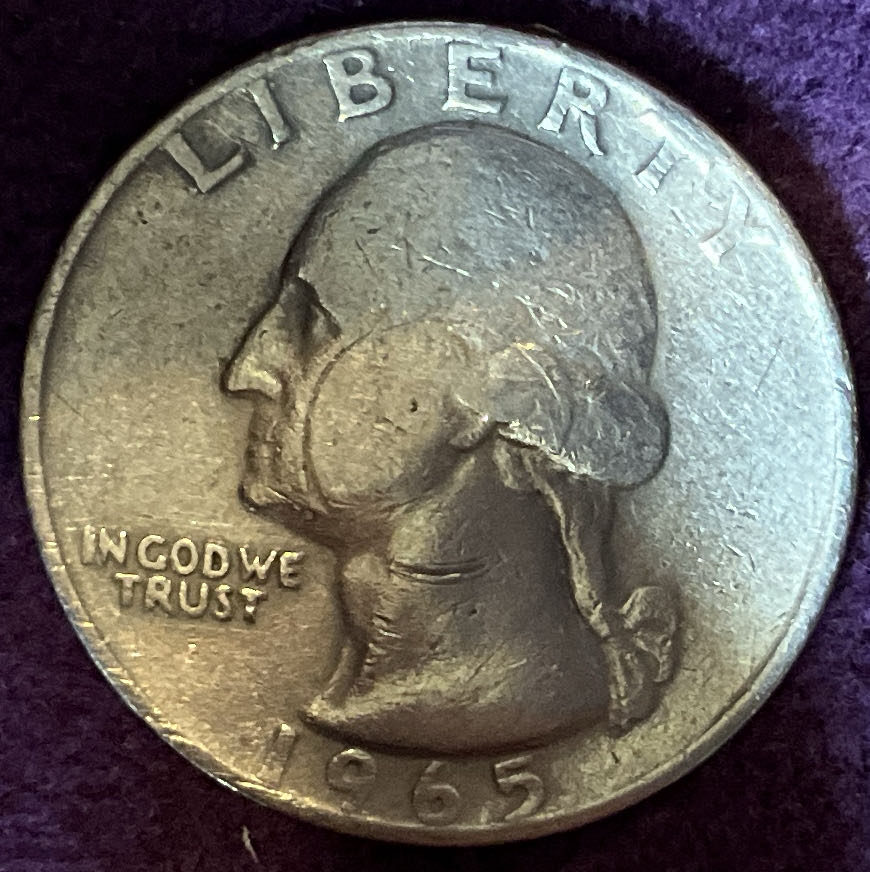 Quarter Washington 1965 60  coin collectible - Main Image 3