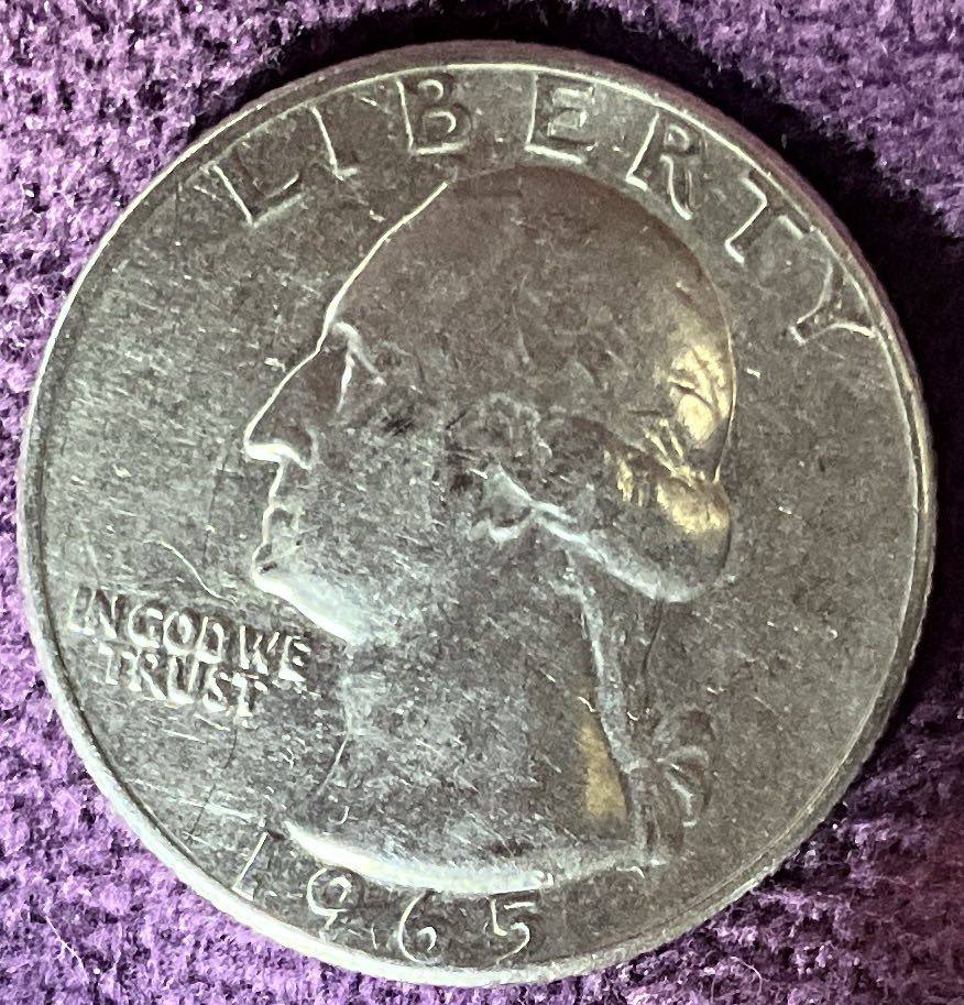 Quarter Washington 1965 63  coin collectible - Main Image 3