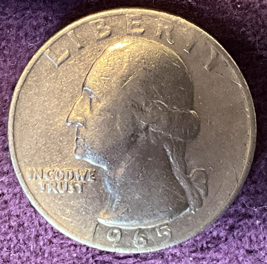 Quarter Washington 1965 66  coin collectible - Main Image 3