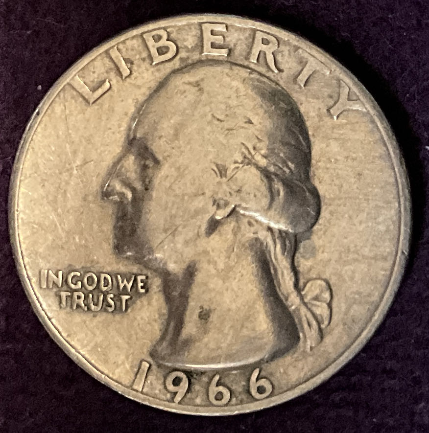 Quarter Washington 1966 2  coin collectible - Main Image 3