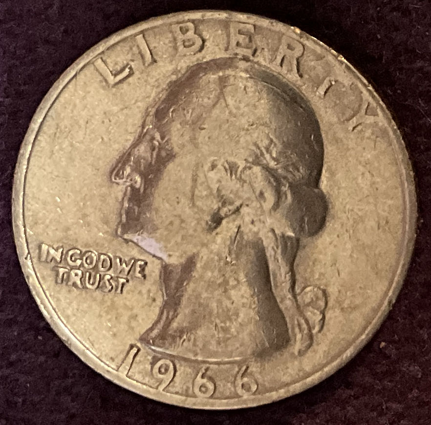 Quarter Washington 1966 4  coin collectible - Main Image 3